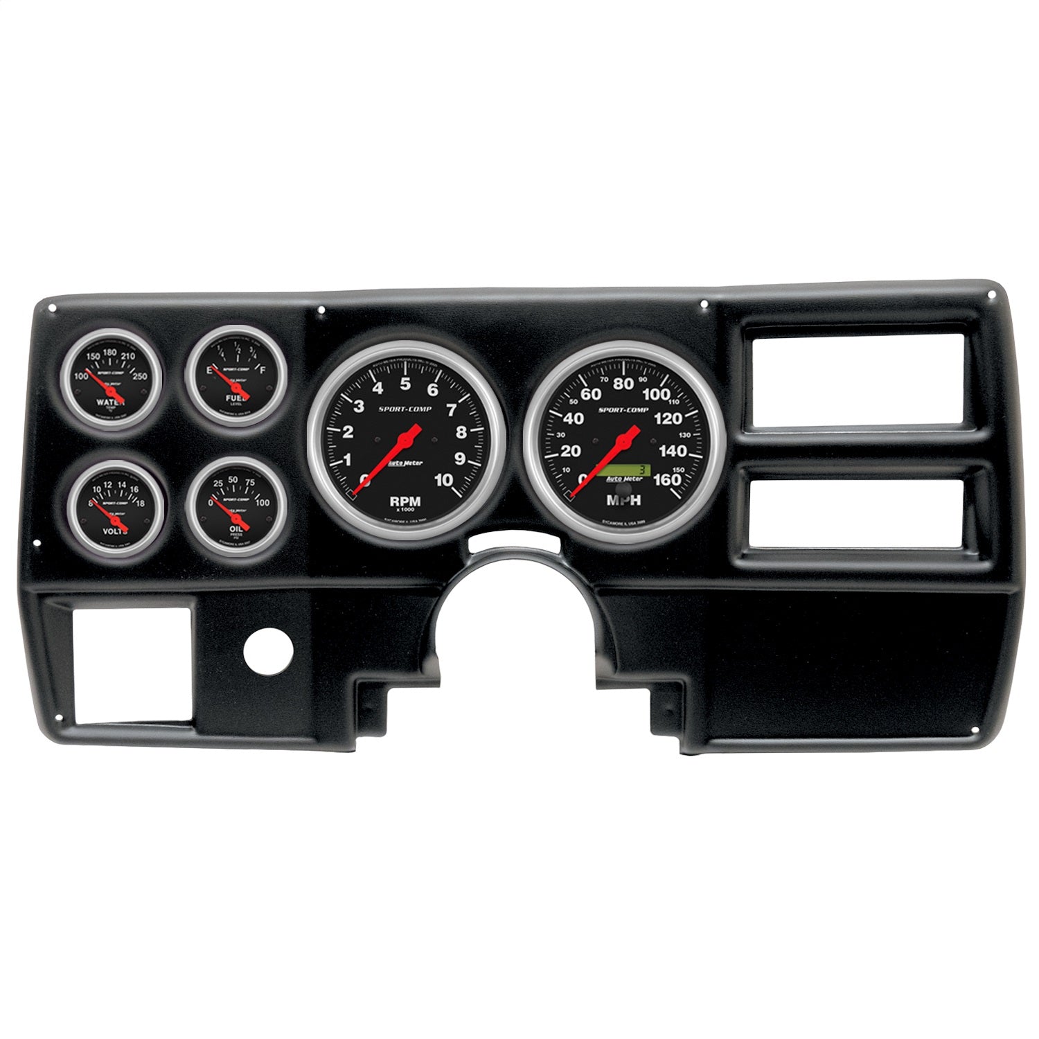 6 GAUGE DIRECT-FIT DASH KIT, CHEVY/GMC TRUCK AC 84-87, SPORT-COMP