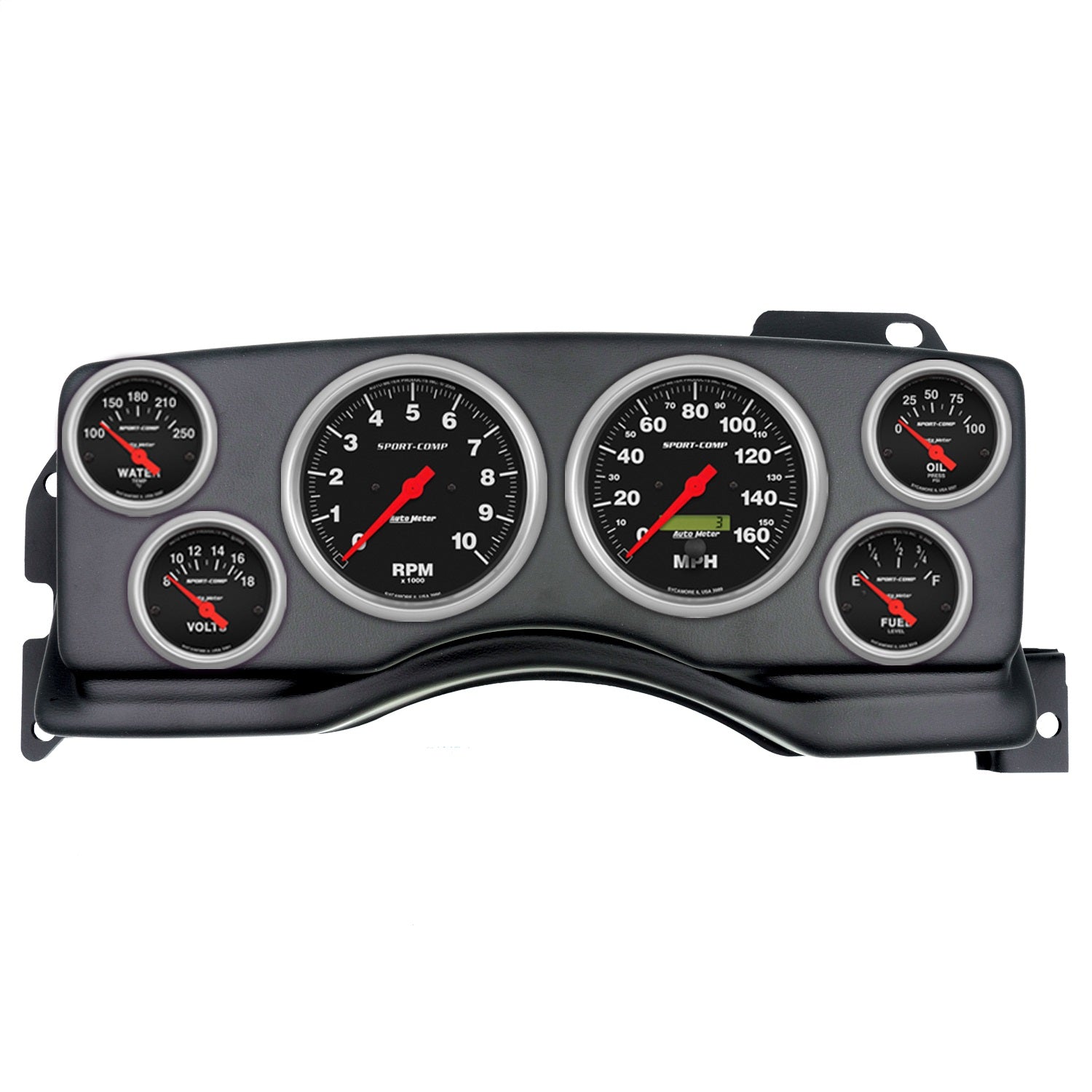 6 GAUGE DIRECT-FIT DASH KIT, FORD MUSTANG 90-93, SPORT-COMP