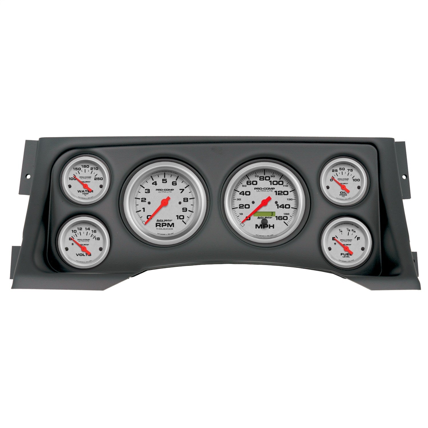 6 GAUGE DIRECT-FIT DASH KIT, CHEVY/GMC TRUCK 95-98, ULTRA-LITE