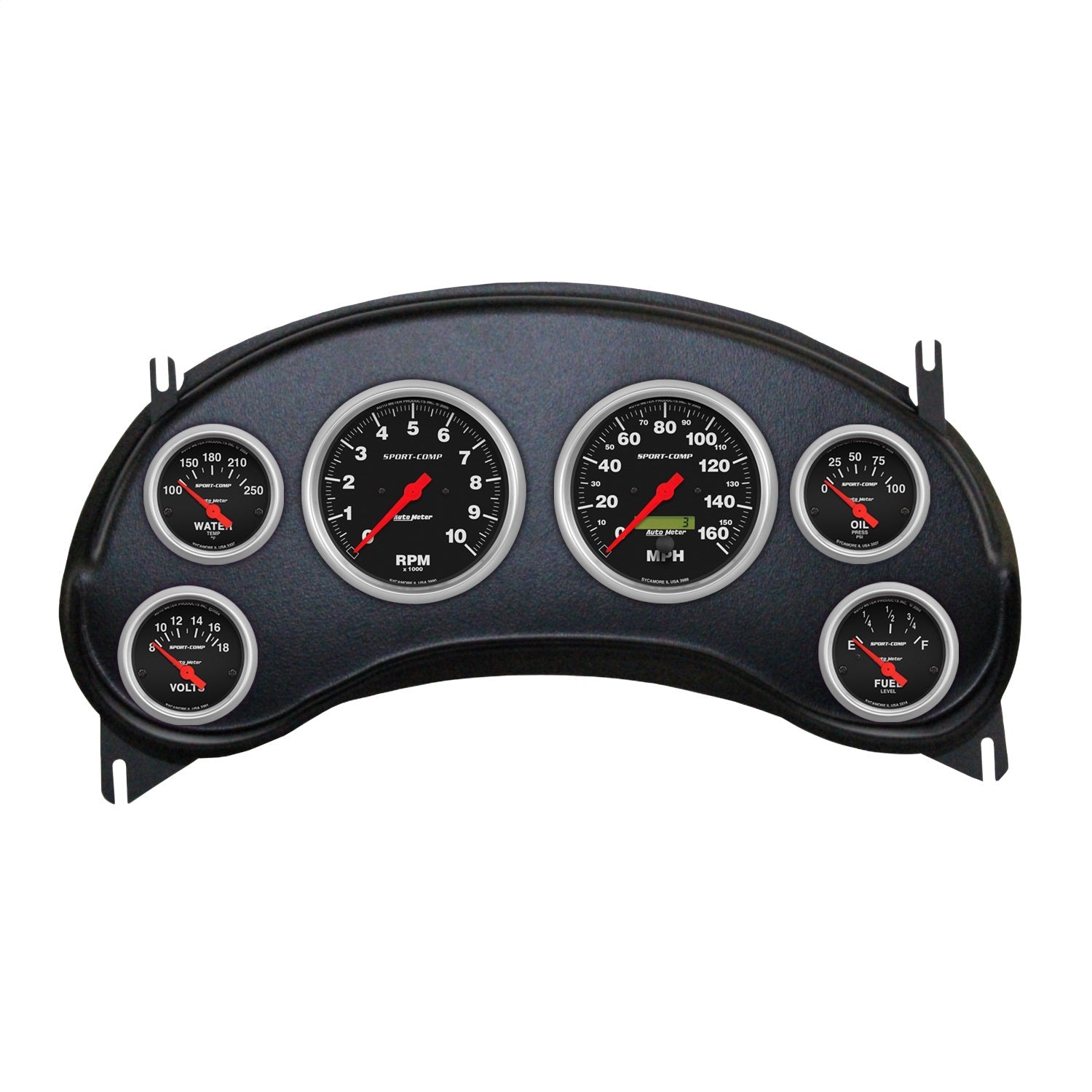6 GAUGE DIRECT-FIT DASH KIT, CHEVY S10 TRUCK 98-04, SPORT-COMP