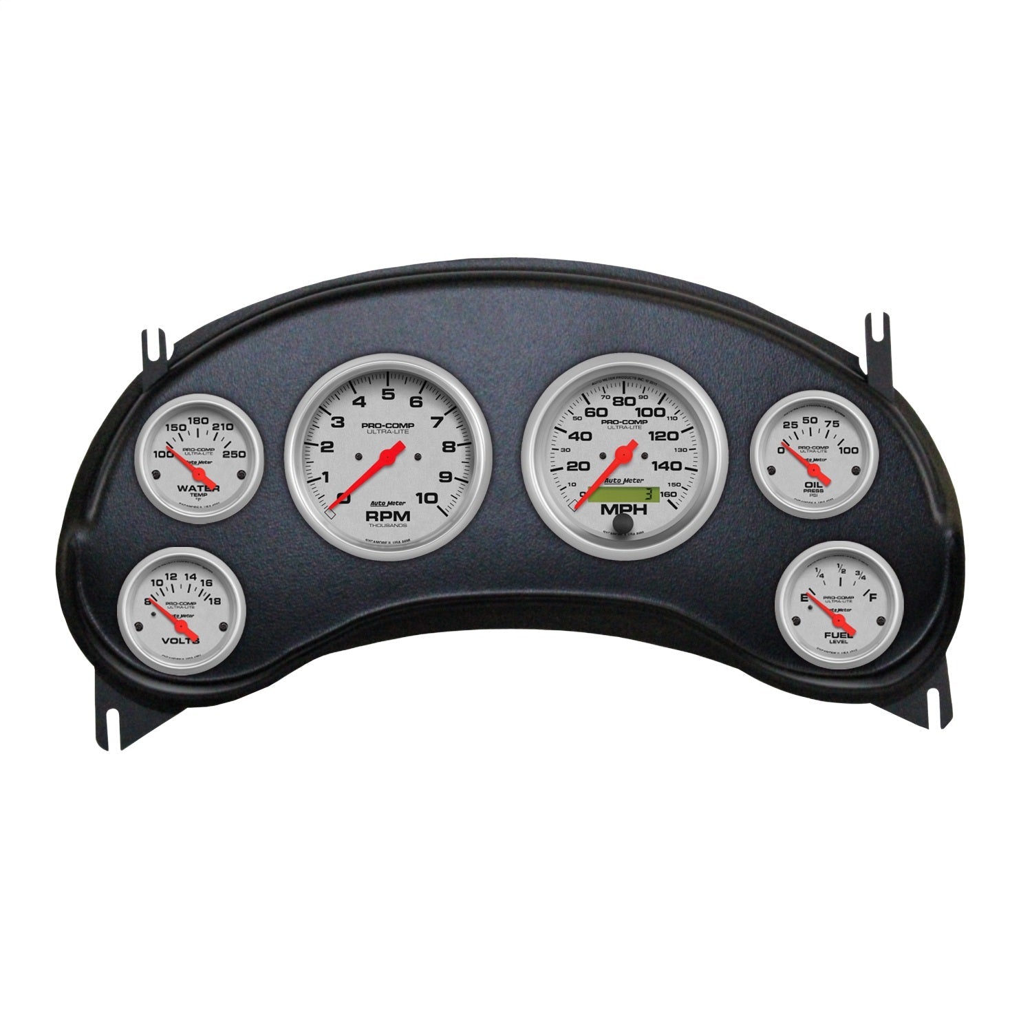 6 GAUGE DIRECT-FIT DASH KIT, CHEVY S10 TRUCK 98-04, ULTRA-LITE