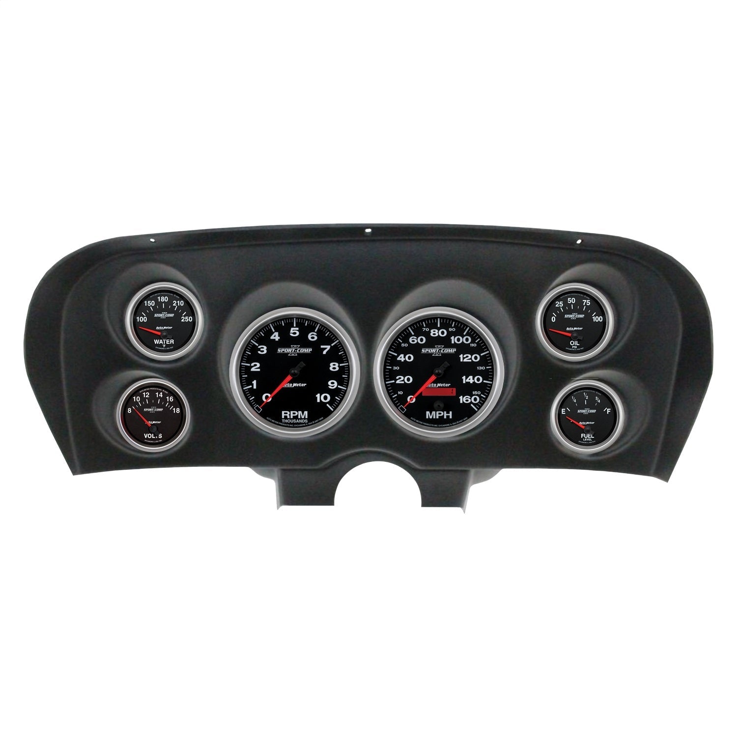 6 GAUGE DIRECT-FIT DASH KIT, FORD MUSTANG 69-70, SPORT-COMP II