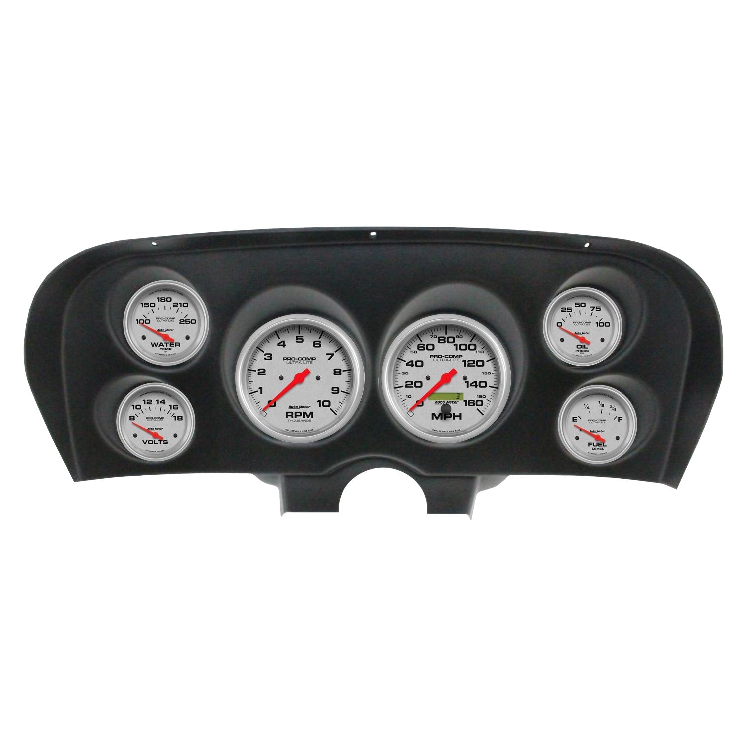 6 GAUGE DIRECT-FIT DASH KIT, FORD MUSTANG 69-70, ULTRA-LITE