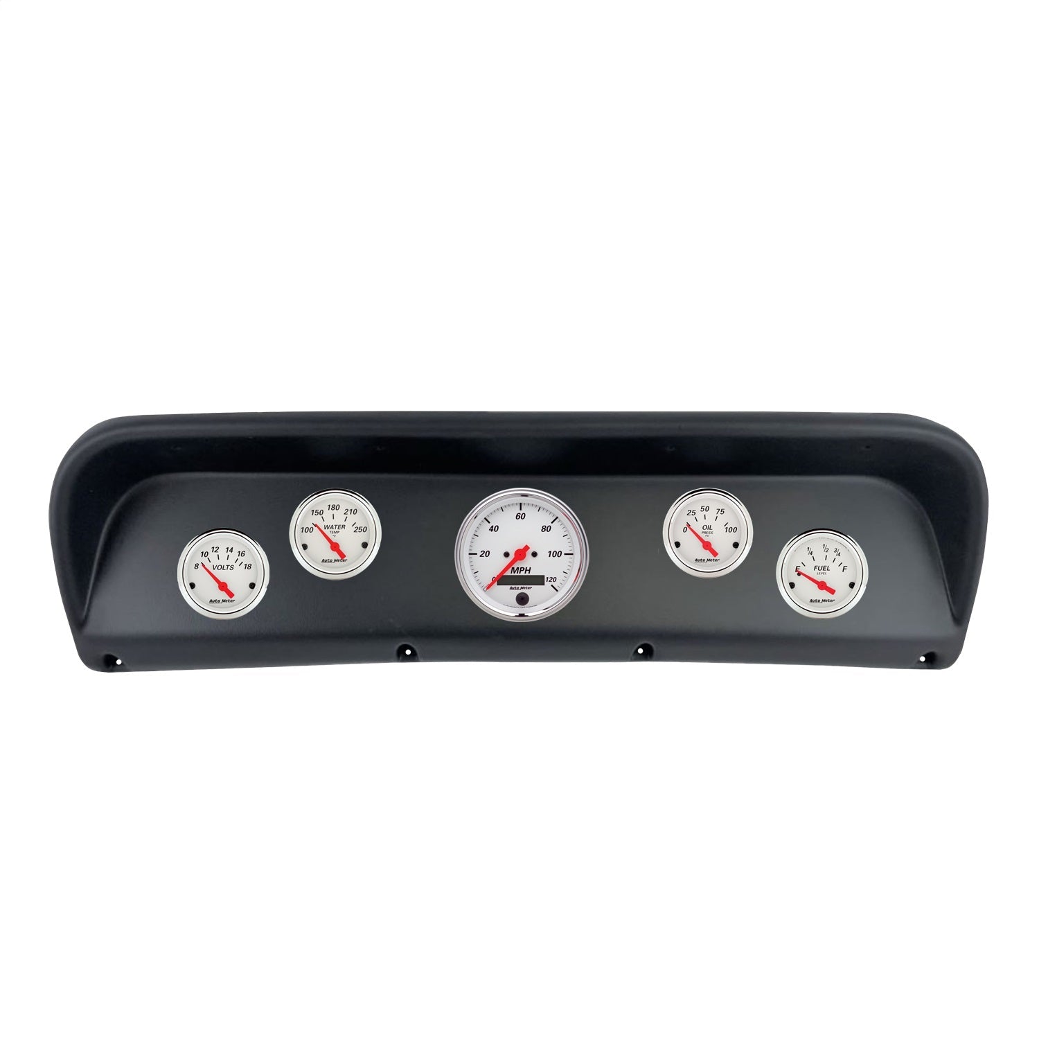 5 GAUGE DIRECT-FIT DASH KIT, FORD F100 67-72, ARCTIC WHITE