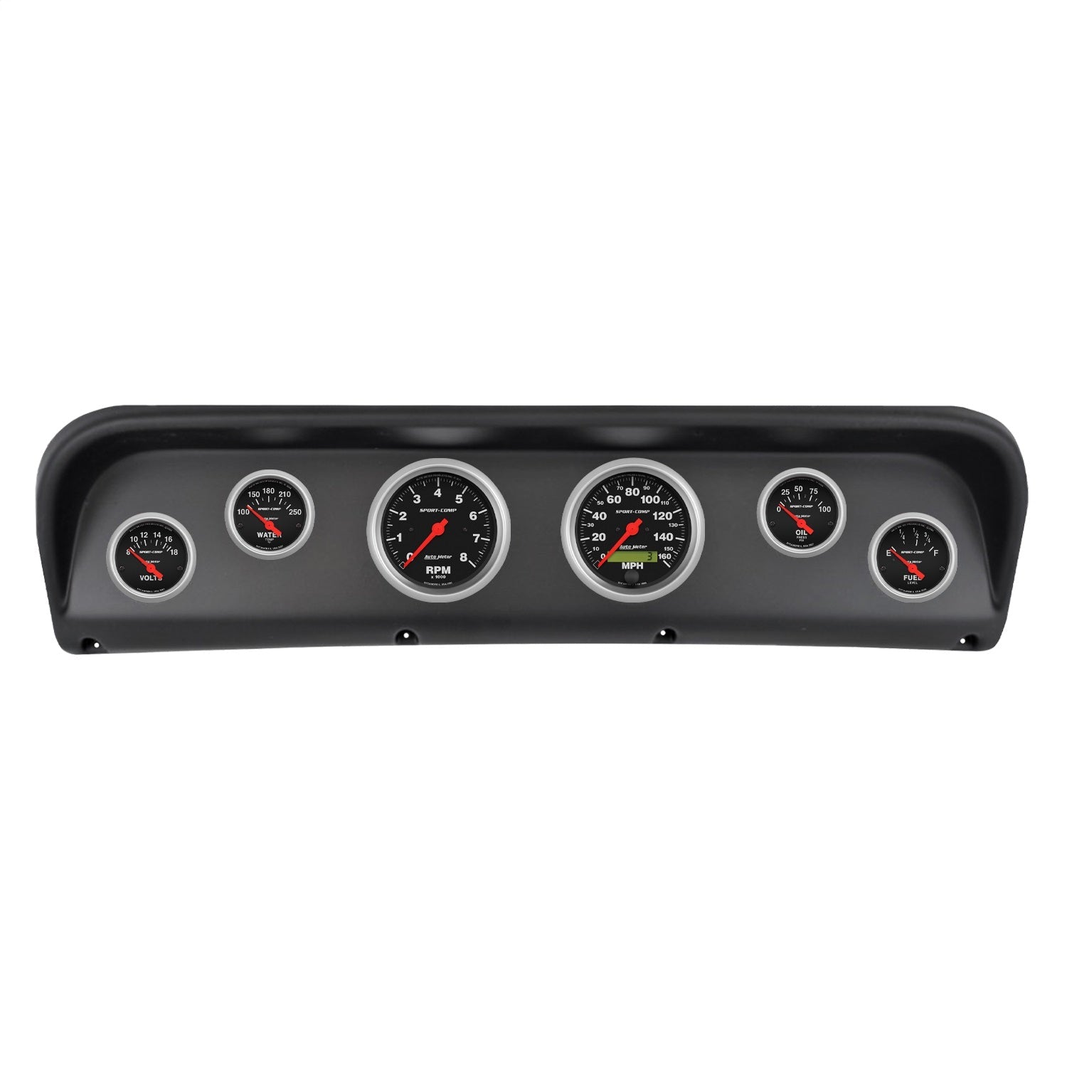6 GAUGE DIRECT-FIT DASH KIT, FORD F100 67-72, SPORT-COMP