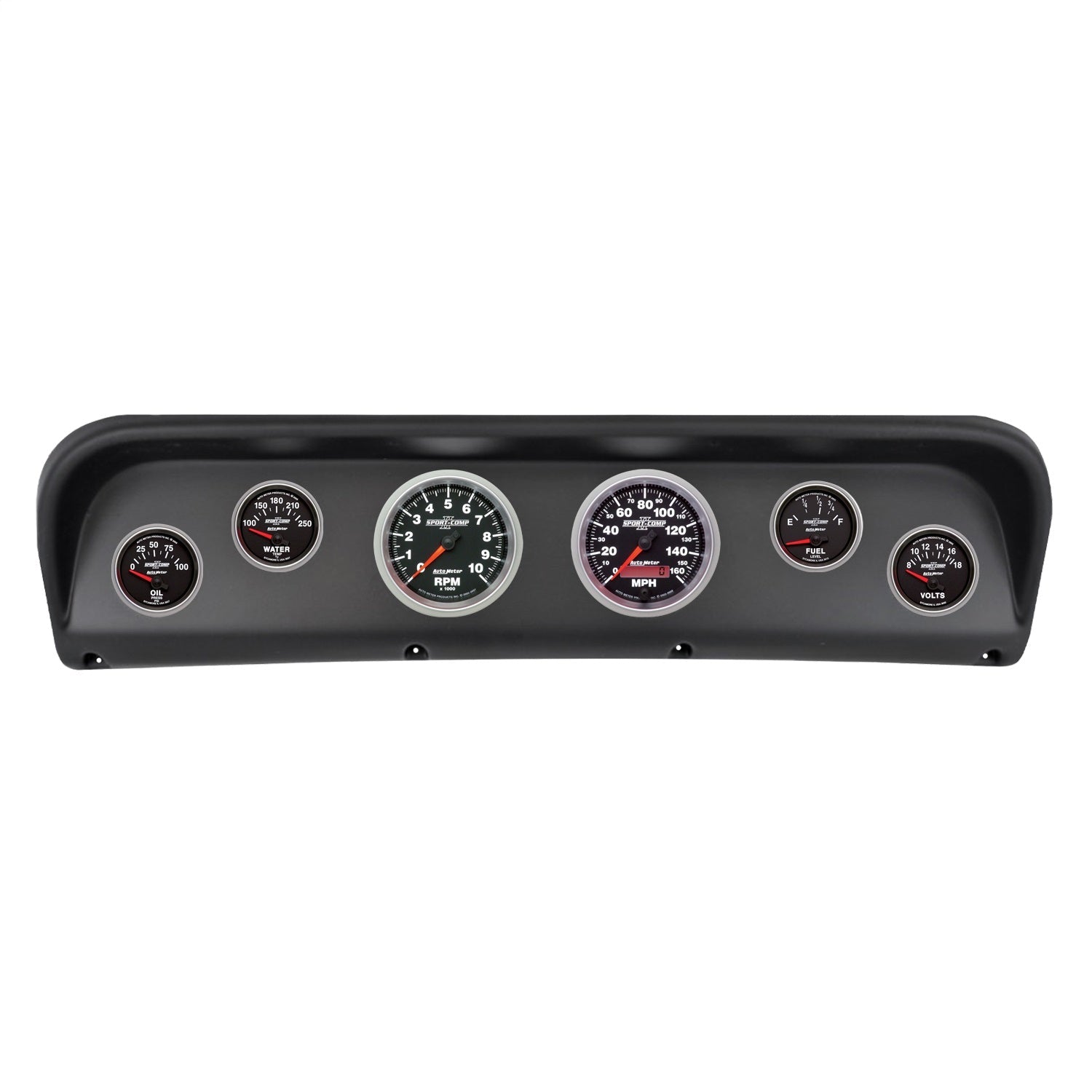6 GAUGE DIRECT-FIT DASH KIT, FORD F100 67-72, SPORT-COMP II