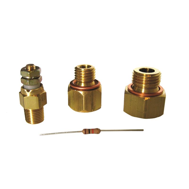 GAUGE INSTALL KIT FOR LS ENGINES, INCL. FITTINGS, SHORT TEMP SENSOR, MANUAL