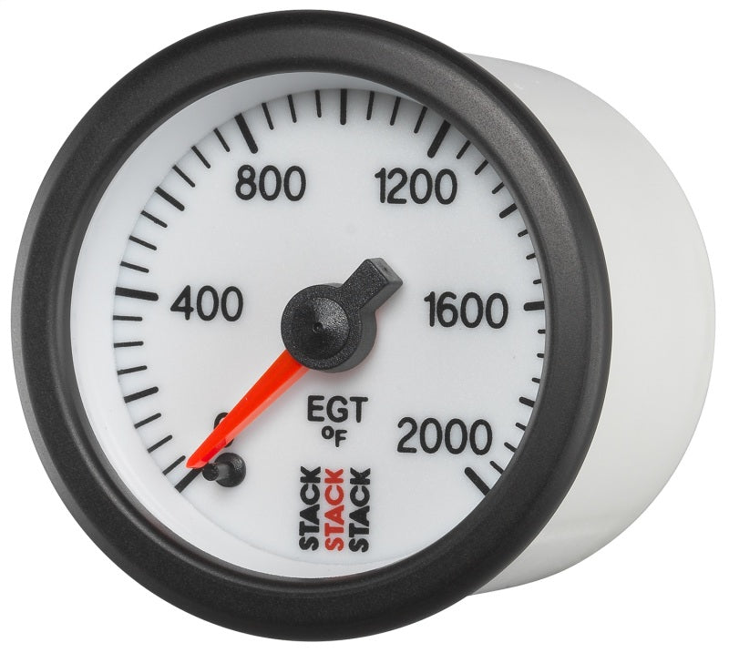 EXHAUST GAS TEMP, PRO STEPPER MOTOR, 52MM, WHT, 0-2000 °F