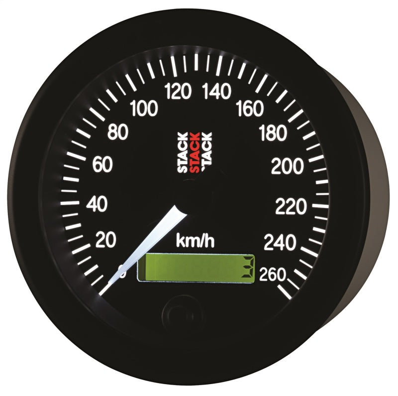 88MM SPEEDOMETER, 0-260 KM/H, STACK BLK