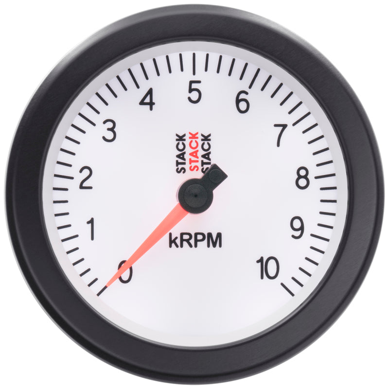 TACHOMETER, SPORT, 88MM, WHITE, 0-10K RPM