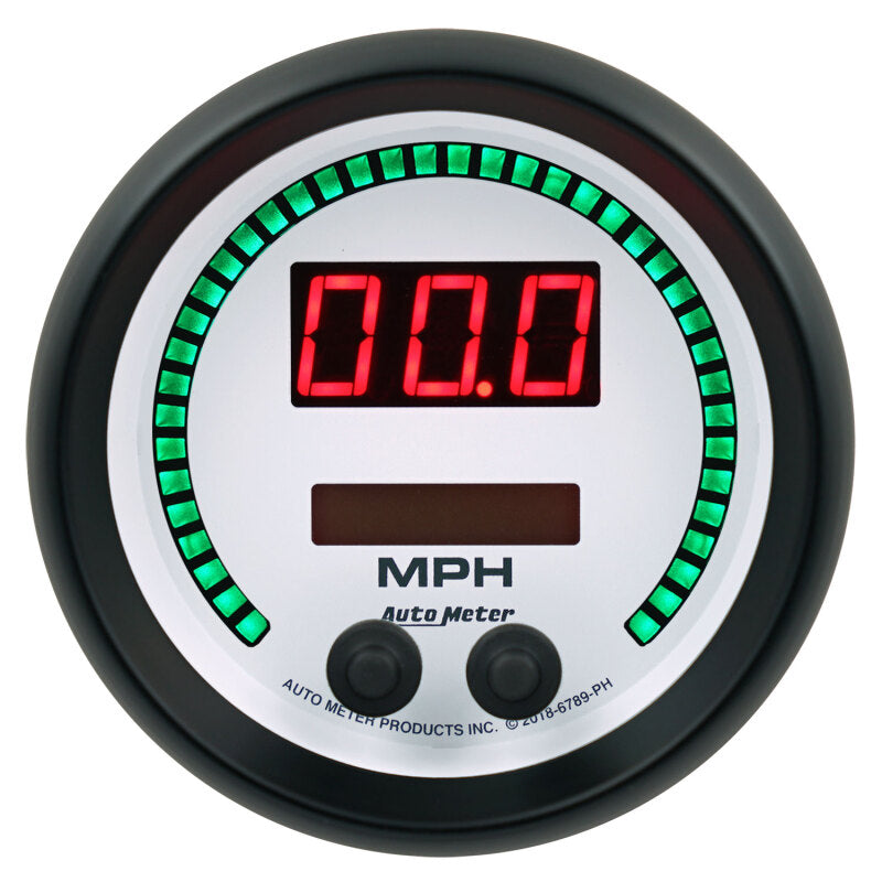 3-3/8" SPEEDOMETER 260 MPH / 260 KM/H ELEC. PROGRAMMABLE, PHANTOM ELITE DIGITAL