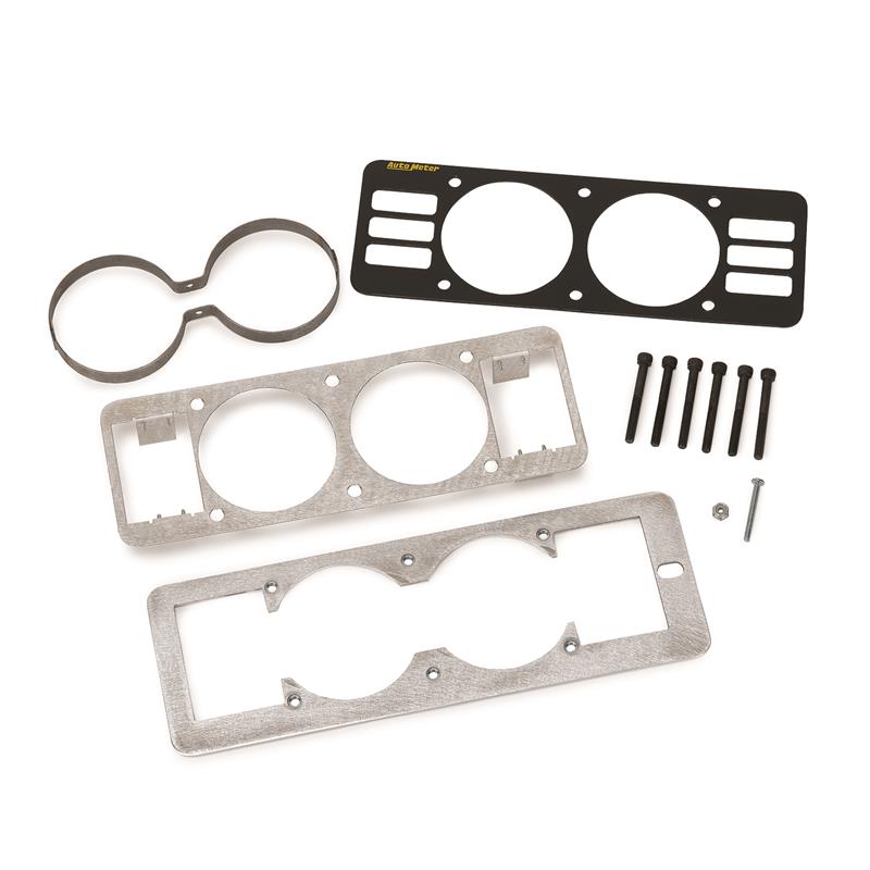 GAUGE CAGE W/VENTS, DUAL, 2-5/8", BLACK, MUSTANG 87-93 FOX