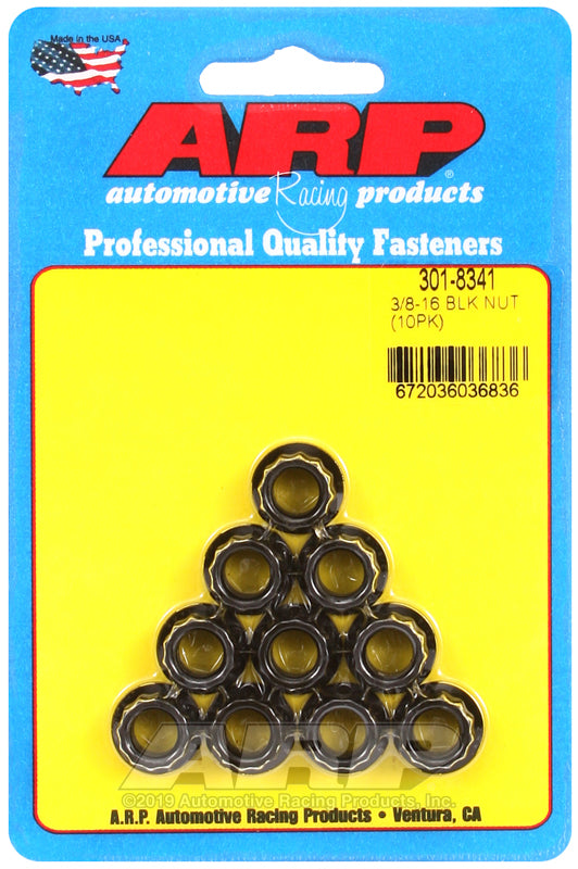 ARP 301-8341 12PT Nut Kit, 3/8"-16 RH - Set of 10