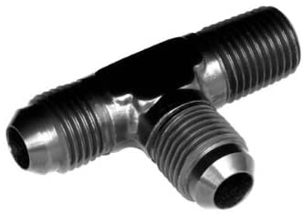 Redhorse Performance 826-06-04-2 -06 x -04 (1/4") Tee with Thread On The Run - Black