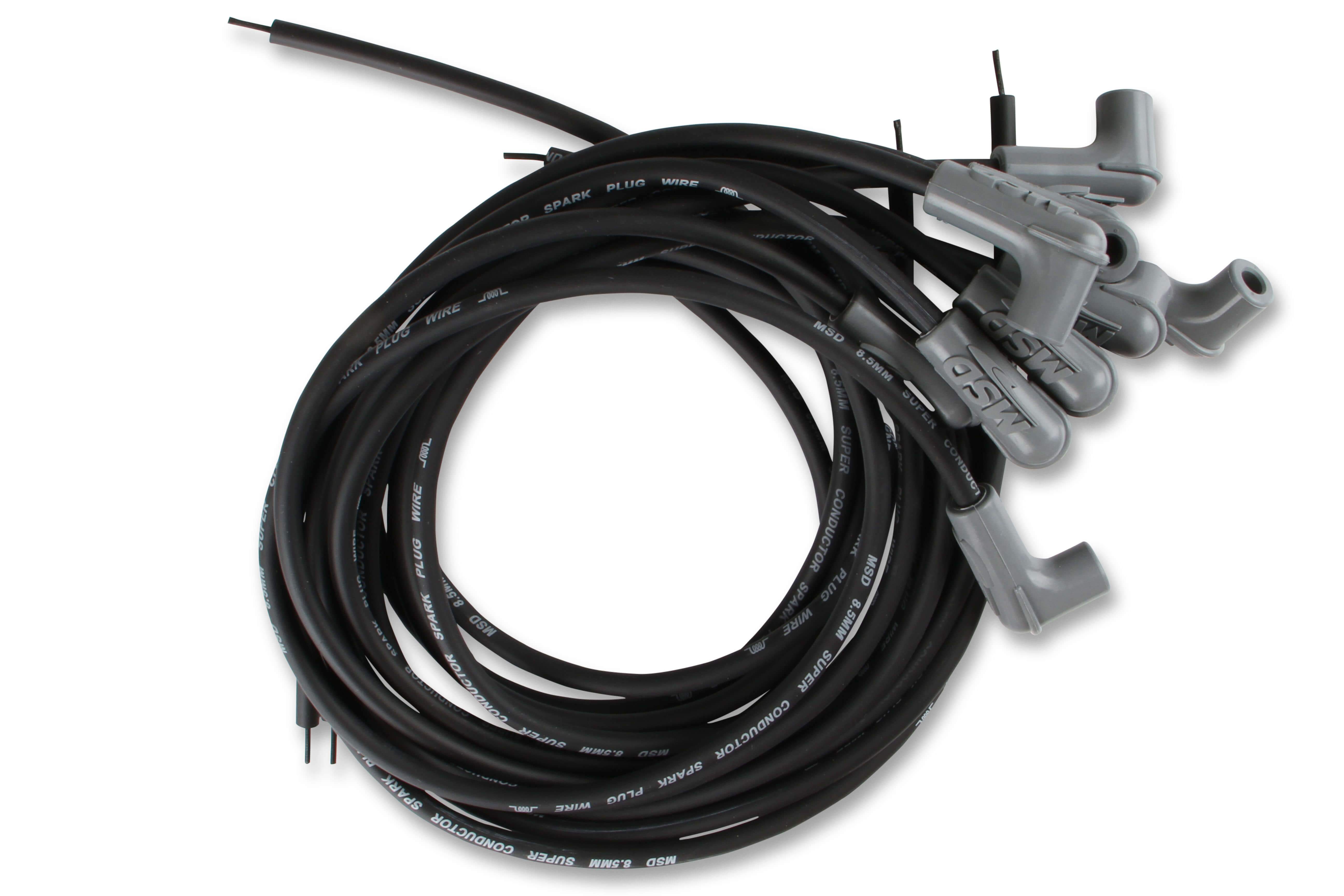 MSD 31223 Black Super Conductor Universal 8 Cyl, 90?? Plug/90?? Plug