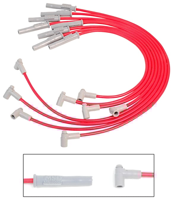 MSD 31369 Super Conductor Spark Plug Wire Set - Chevy 454, 1974-76 HEI
