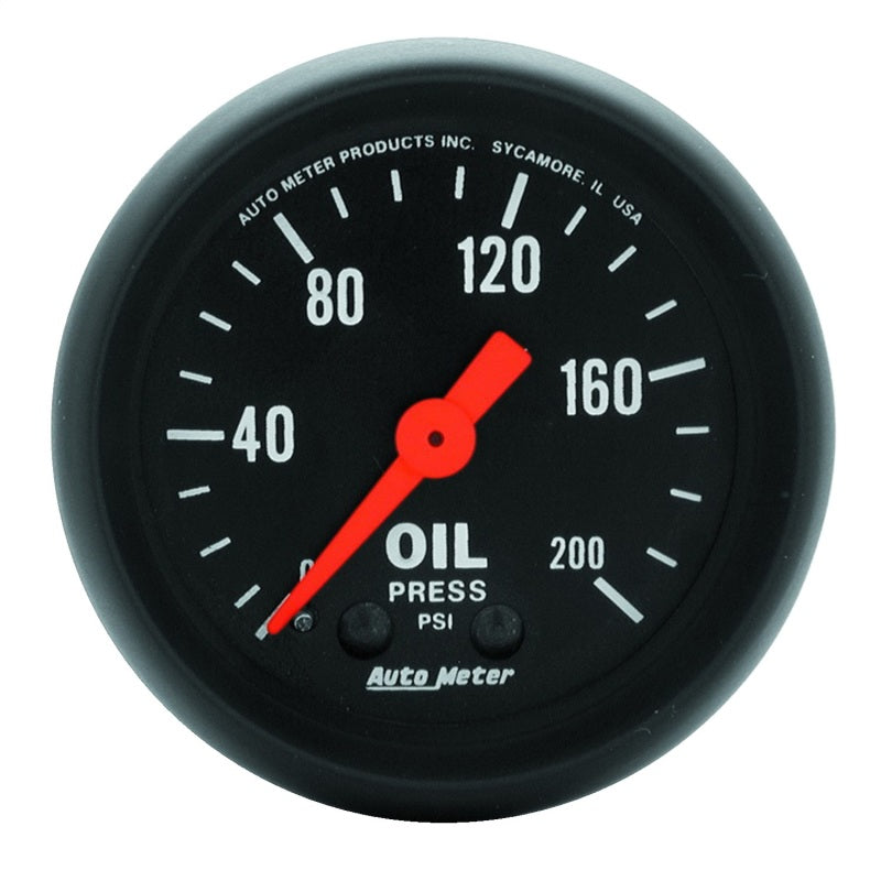 2-1/16" OIL PRESSURE, 0-200 PSI, Z-SERIES