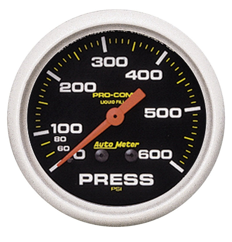 2-5/8" PRESSURE, 0-600 PSI, LIQUID FILLED, PRO-COMP