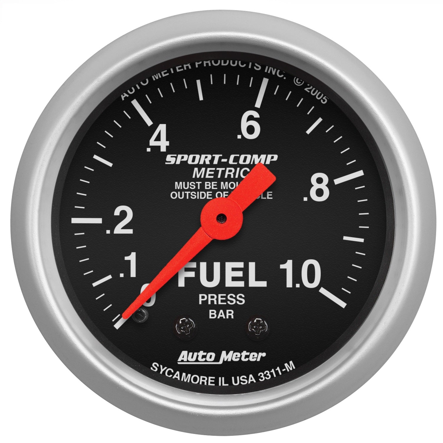 2-1/16" FUEL PRESSURE, 0-1.0 BAR, SPORT-COMP