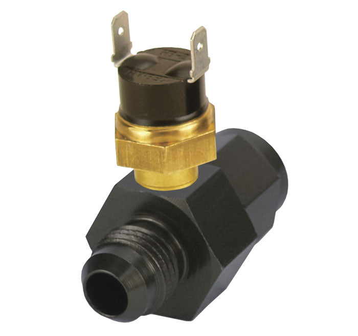 Derale 35020 Premium In Line Fan Control 180° Thermostat, -6AN