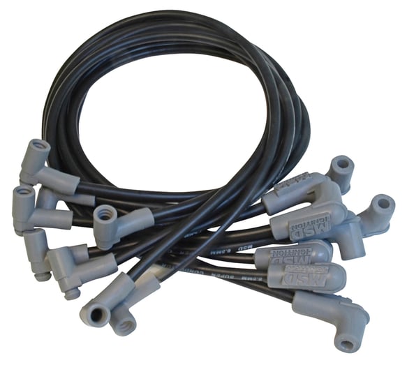 MSD 35603 Super Conductor Wire Set, Big Block Chevy w/ HEI Tower Cap - Black