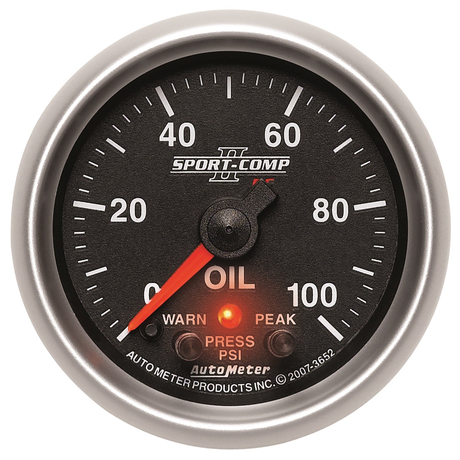 2-1/16" OIL PRESSURE, 0-100 PSI, SPORT-COMP II