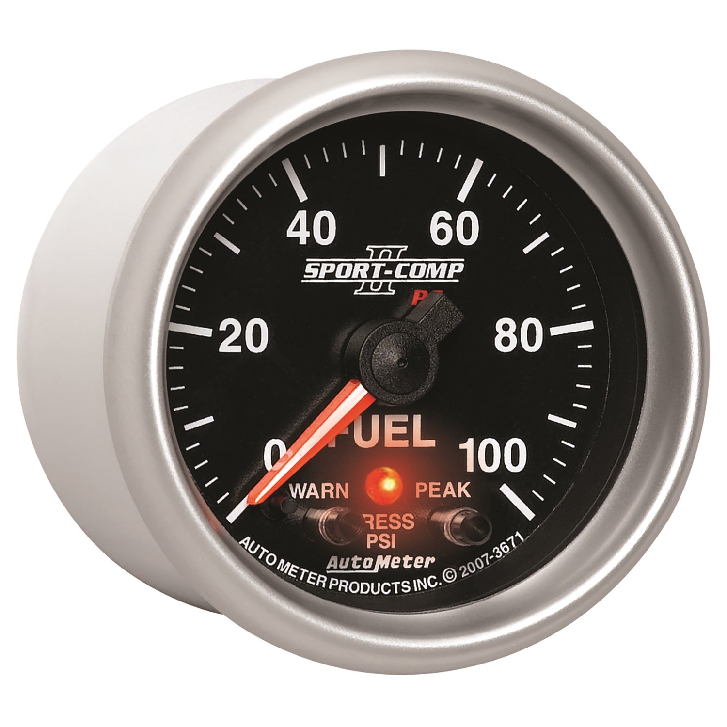 2-1/16" FUEL PRESSURE, 0-100 PSI, SPORT-COMP II