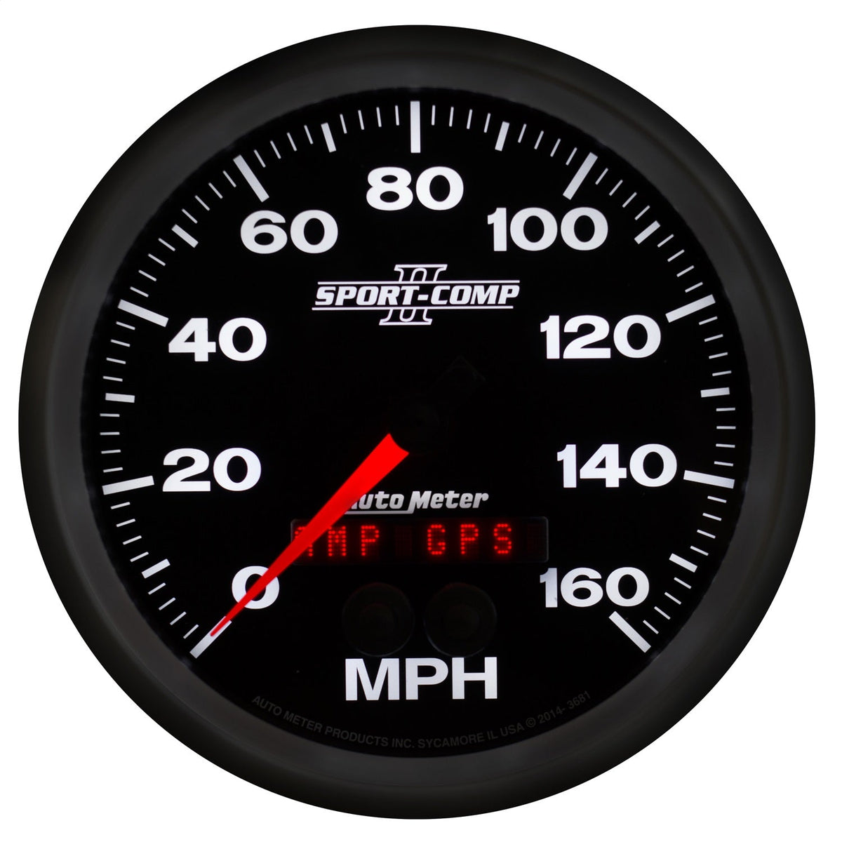 5" GPS SPEEDOMETER, 0-160 MPH, SPORT-COMP II