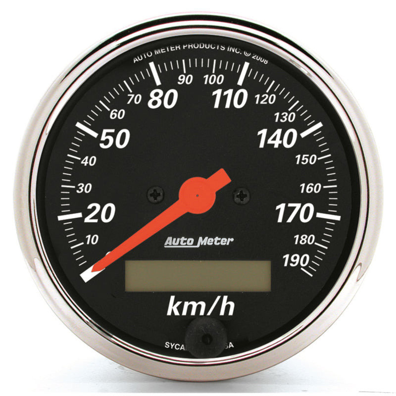 3-1/8" SPEEDOMETER, 0-190 KPH, DESIGNER BLACK
