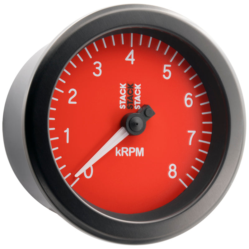 TACHOMETER, SPORT, 88MM, RED, 0-8K RPM