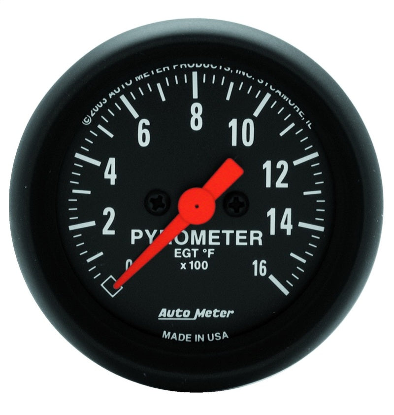 2-1/16" PYROMETER, 0-1600 °F, Z-SERIES