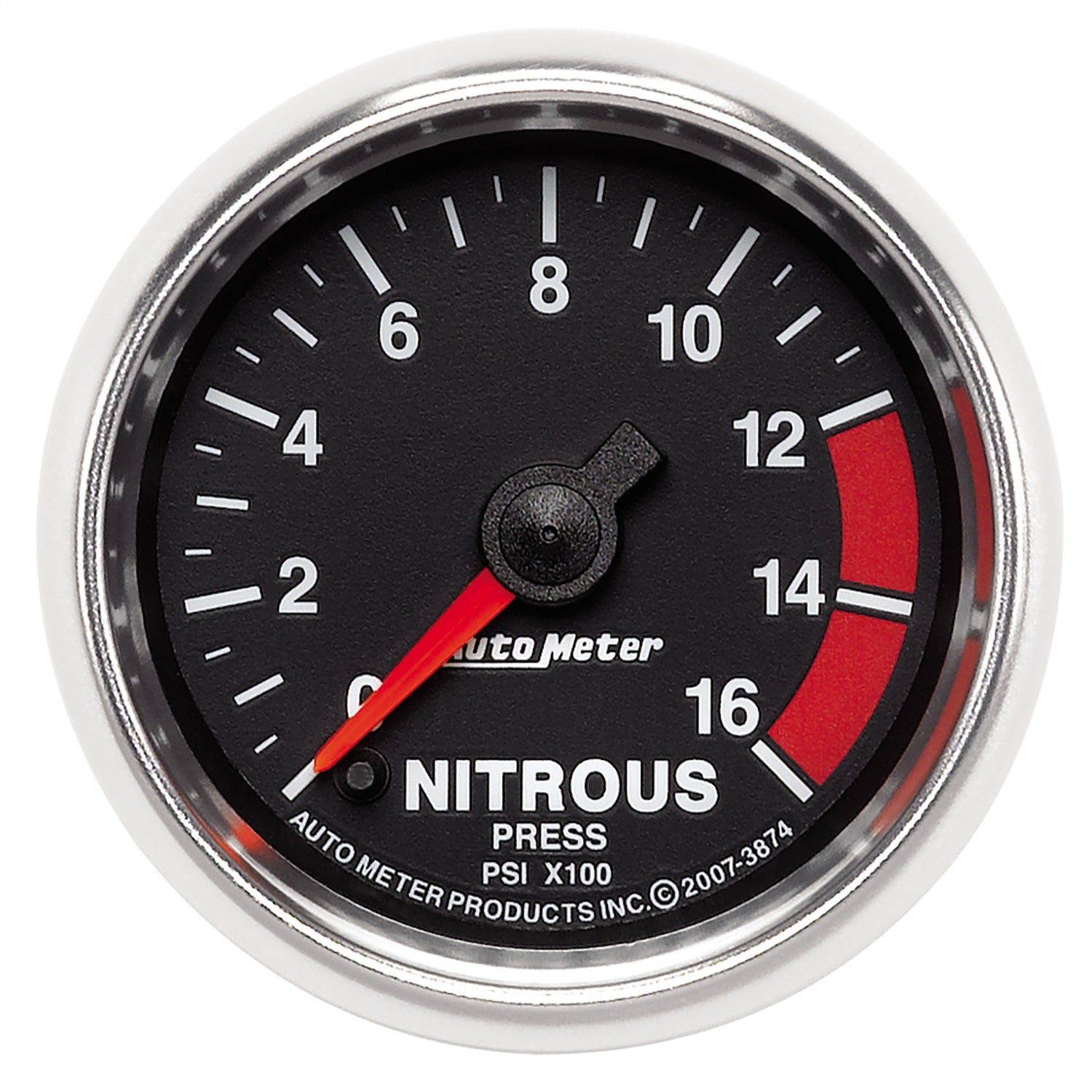 2-1/16" NITROUS PRESSURE, 0-1600 PSI, GS