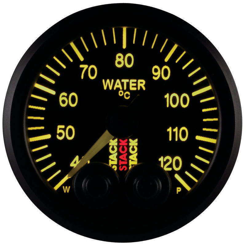 WATER TEMP, PRO-CONTROL, 52MM, BLK, 40-120 °C, 1/8" NPTF MALE