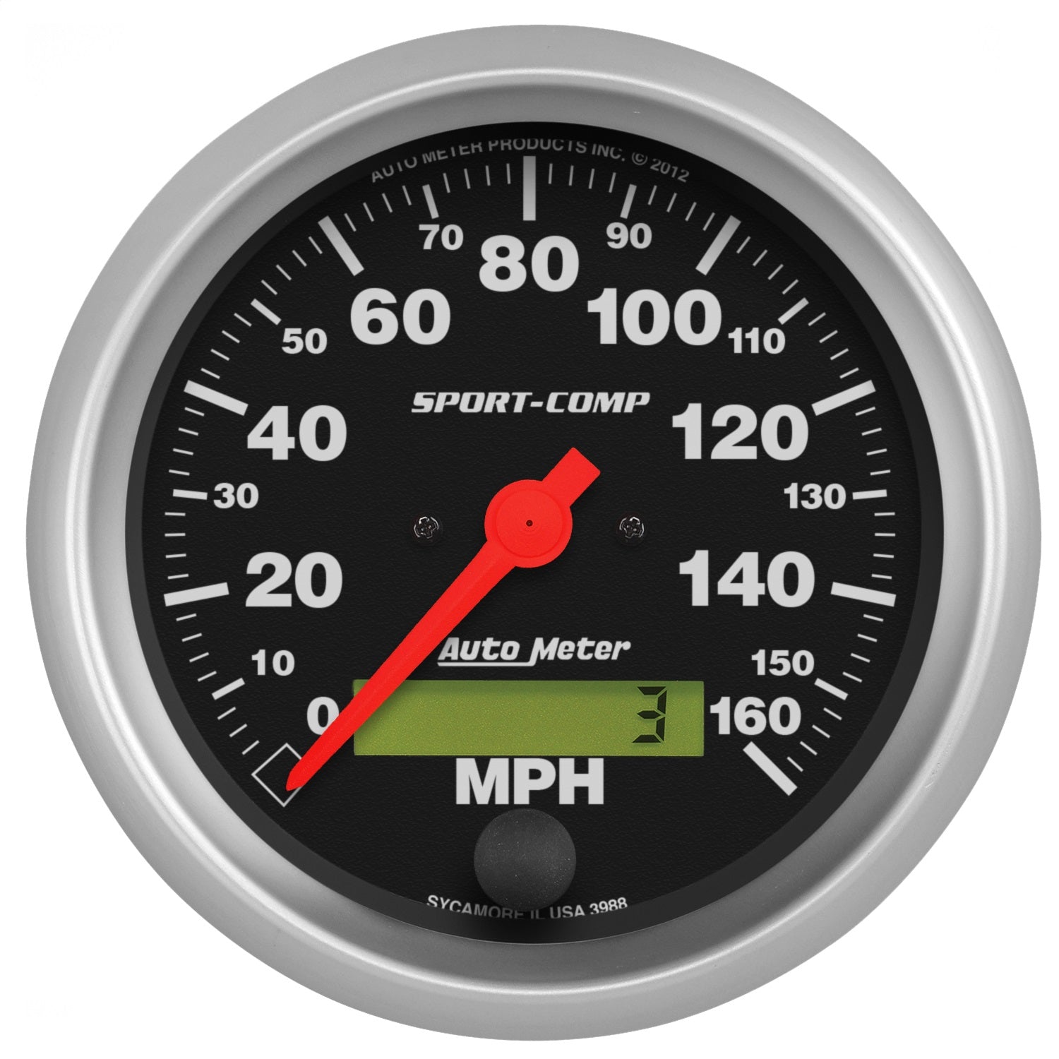 3-3/8" SPEEDOMETER, 0-160 MPH, SPORT-COMP
