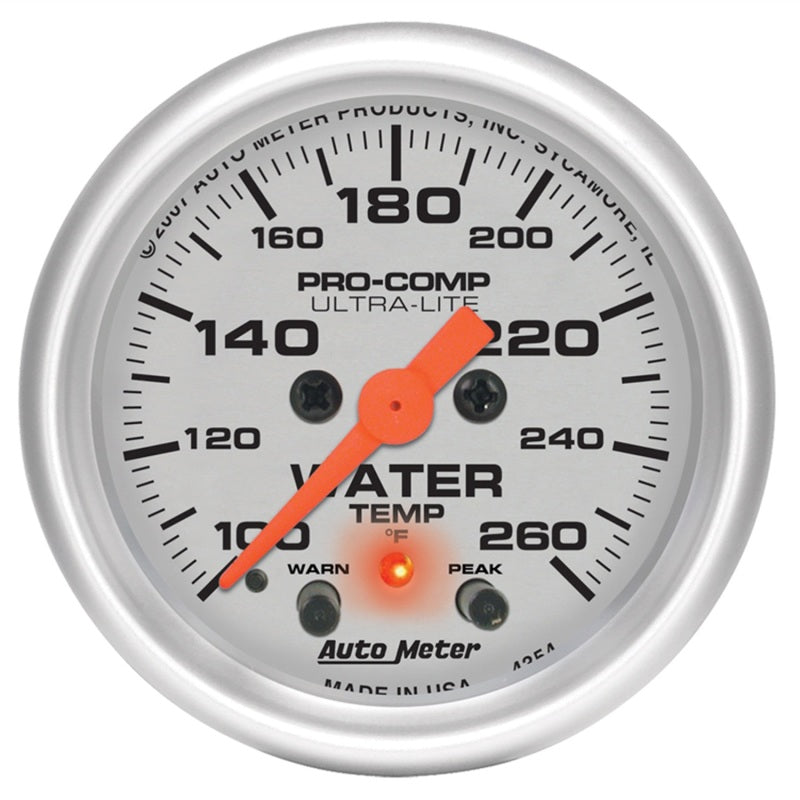 2-1/16" WATER TEMPERATURE, 100-260 °F, ULTRA-LITE