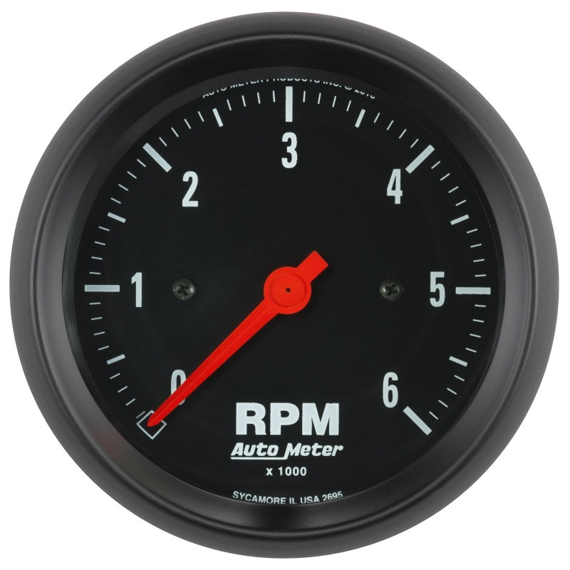 3-3/8" IN-DASH TACHOMETER, 0-6,000 RPM, Z-SERIES