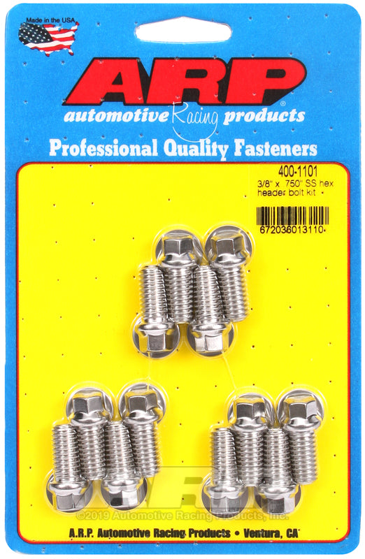 ARP 400-1101 3/8 X .750 SS Hex Header Bolt Kit