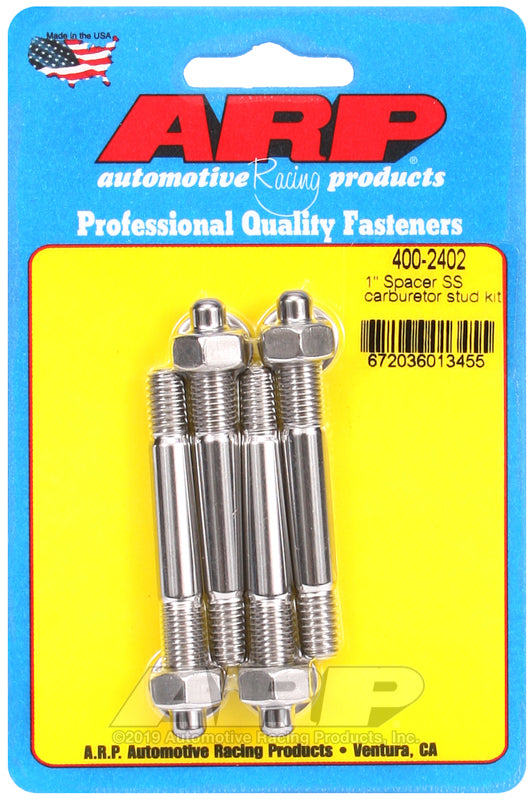 ARP 400-2402 1" Spacer SS Carburetor Stud Kit