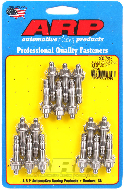 ARP 400-7615 Cast Alum Covers SS 12PT Valve Cover Stud Kit, 16PC