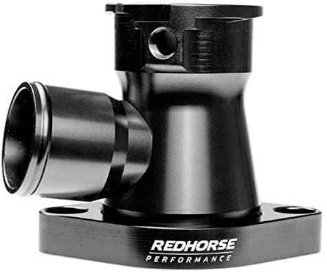Redhorse Performance 4910-383-24-2 1.50" hose Aluminum Filler Neck for all v8 Chevy - Black