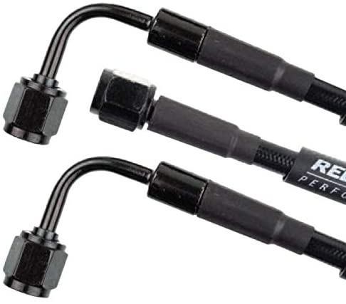 Redhorse Performance 3392-03-24 Straight -3 to 90 Degree -3 24" Pre-Assembled brake line - black