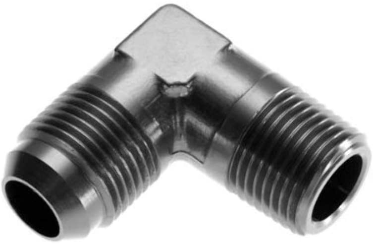 Redhorse Performance 822-08-08-2 -08 90 degree male adapter to -08 (1/2") NPT male - black
