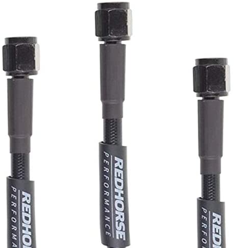 Redhorse Performance 3302-03-30 Straight -3 to straight -3 30" Pre-Assembled brake line - black