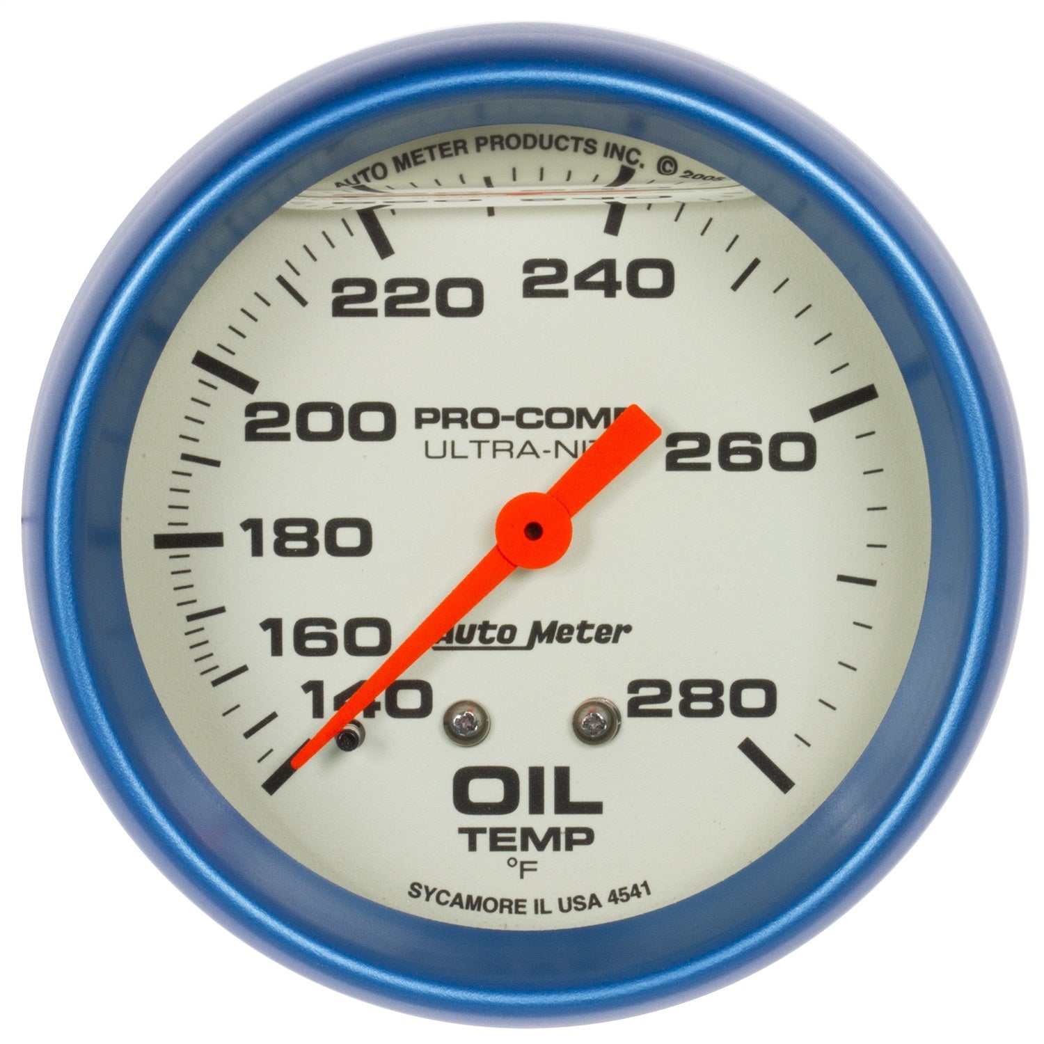 2-5/8" OIL TEMPERATURE, 140-280 °F, LIQUID FILLED, ULTRA-NITE