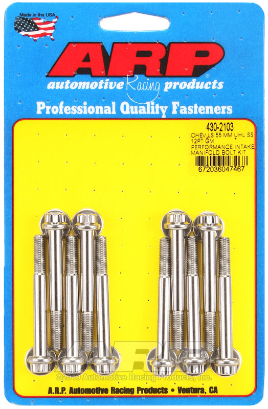 ARP 430-2103 Chevy LS 55Mm UHL 12PT GM Performance Intake Manifold Bolt Kit