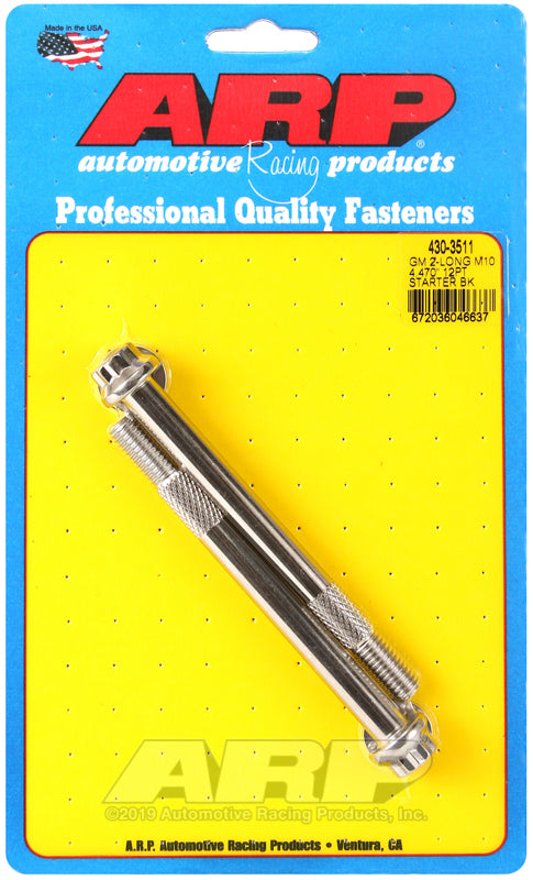 ARP 430-3511 GM M10 X 4.470" 12PT SS Starter Bolt Kit