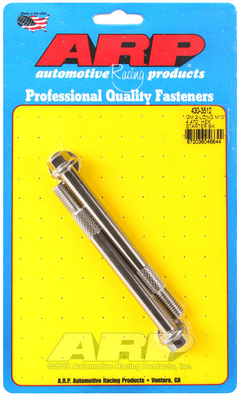 ARP 430-3512 GM M10 X 4.470" Hex SS Starter Bolt Kit