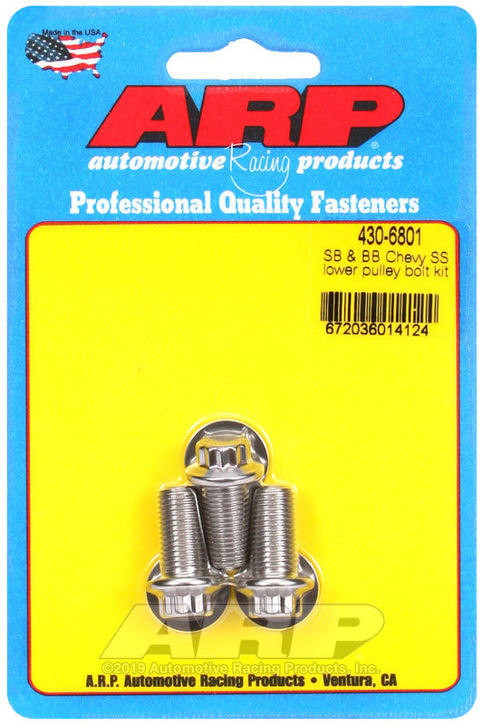 ARP 430-6801 SB & BB Chevy SS Lower Pulley Bolt Kit