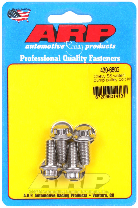 ARP 430-6802 Chevy SS Water Pump Pulley Bolt Kit
