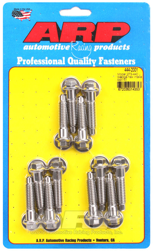ARP 444-2001 Mopar 273-440 Wedge Hex Intake Manifold Bolt Kit